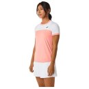 KOSZULKA ASICS COURT SS TOP WOMEN GUAVA/WHITE