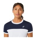 KOSZULKA ASICS COURT SS TOP WOMEN WHITE/MIDNIGHT