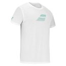 KOSZULKA BABOLAT EXERCISE BIG FLAG TEE MEN WHITE/WHITE