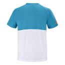 KOSZULKA BABOLAT PLAY CREW NECK TEE BOY WHITE/CANEEL BAY