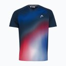  KOSZULKA HEAD TOPSPIN T-SHIRT MEN DARK BLUE/PRINT