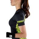 KOSZULKA HYDROGEN PANTHER TECH TEE WOMEN BLACK/YELLOW FLUO