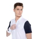 KOSZULKA HYDROGEN TECH ZIPPED POLO MEN WHITE/BLUE