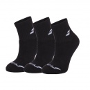 SKARPETY BABOLAT QUARTER SOCKS 3 PACK BLACK