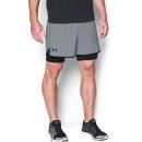 SPODENKI UNDER ARMOUR QUALIFIER 2-IN-1 SHORT MEN GRAY